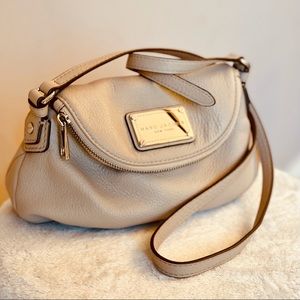 Marc Jacob’s Taupe Fold Over Zippered Pocket Adjustable Crossbody Strap